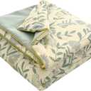 Floral Print Cooling Comforter for Hot Sleepers 78.74 × 59.06inch Lightweight Cotton Throw Blanket, Breathable Summer Quilt, Cold Touch Fabric Absorbs Body Heat for Night Sweats Sleeping (G)