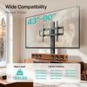 Pegzone Swivel Universal TV Stand with Mount for 43-90'' TVs, Holds 154 lbs, Height Adjustable Large Table top tv Stand, VESA MAX 600x400mm