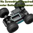 Threeking 1:14 Waterproof Monster Truck Toys RC Cars Speed-Adjustable Amphibious Remote Control Car Trucks with Lights 4WD All Terrain Off-Road Pickup Toy Gifts Presents (Blue)