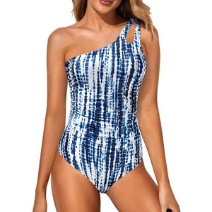 Holipick One Shoulder One Piece Swimsuit for Women Tummy Control Bathing Suits Modest Full Coverage Keyhole Swimwear (Large, Blue Tie Dye) Holipick One Shoulder One Piece Swimsuit for Women Tummy Control Bathing Suits Modest Full Coverage Keyhole Swimwear (Large, Blue Tie Dye)