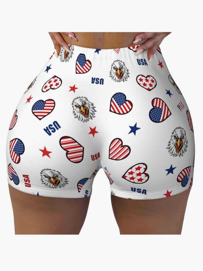 Women's High Waist Workout Shorts for Sports Athletic Running Hiking Biker Yoga Gym Shorts, Size: L