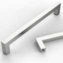 10 Pack 7-1/2''(192mm) Brushed Nickel Cabinet Pulls Stainless Steel Cabinet Handles Satin Nickel Drawer Pulls Square Cabinet Hardware for Cupboard (7.5"/192MM Hole Center)