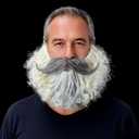 Costume Beard and Mustache for Men - Facial Hair Dress Up Fun Fake Beard for Halloween Cosplay Party