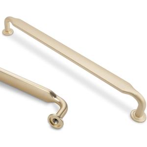 10 Pack 7-1/2 Inch Cabinet Pulls Brushed Brass Kitchen Cabinet Handles Zinc Alloy Drawer Pulls Solid Cabinet Hardware