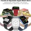 3 Pack Mesh Metal Band Compatible with Apple Watch Band 38mm 40mm 41mm 42mm 44mm 45mm 46mm 49mm, Stainless Steel Magnetic Loop Strap for iWatch Ultra 3 2 1 Series 11/10/9/8/SE/7/6/5/4/3 Men Women