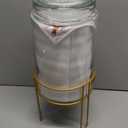 Glass Drink Dispensers For Parties, 1.5 Gallon Beverage Dispenser With Glass Airtight Lids, Gold Metal Stand And Stainless Steel Spigot. Lemonade & Juice Dispenser With Chalk board-One Pack