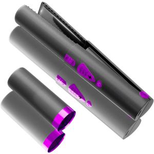 Cordless Hair Straightener, Mini Negative Ion Straightener with Safety Lock for Travel, Portable 4500mAh Rechargeable Straightener for All Hair Types, Fast Heating 3 Temperature Settings (Black)