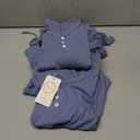 REVETRO Lounge Sets For Women Spring Sexy V Neck Pajama Set Long Sleeve Shirts 2 Piece PJ Set Y2k Workout Sets For GYM (Small, Grey Blue)