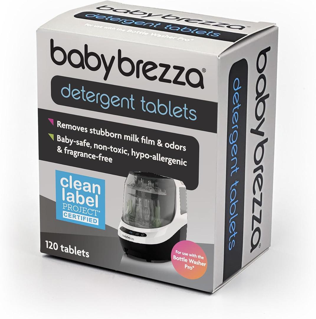 Baby Brezza Universal Detergent Soap Tablets for Baby Brezza Bottle Washer Pro and All Brands of Bottle Washers, 120 Tablets