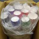 Zeyune 500 Pack 8 oz Ice Cream Cups Disposable Bulk Ice Cream Sundae Bowls Paper Dessert Snack Frozen Yogurt Cups for Hot or Cold Food Wedding Baby Shower Birthday Bar Party Supplies, 10 Colors