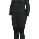 Hevto Plus Size Wetsuit Men Women 3/2mm 5/4mm Neoprene Full Shorty Wet Suit Back Zip Swimming Keep Warm in Cold Water, 16