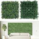 NETAP Artificial Grass Wall Panels Backdrop,10"x 10"(12Pcs) Faux Boxwood Panels for Outdoor Indoor Green Wall Decor,Party Wedding Garden Fence Decorations