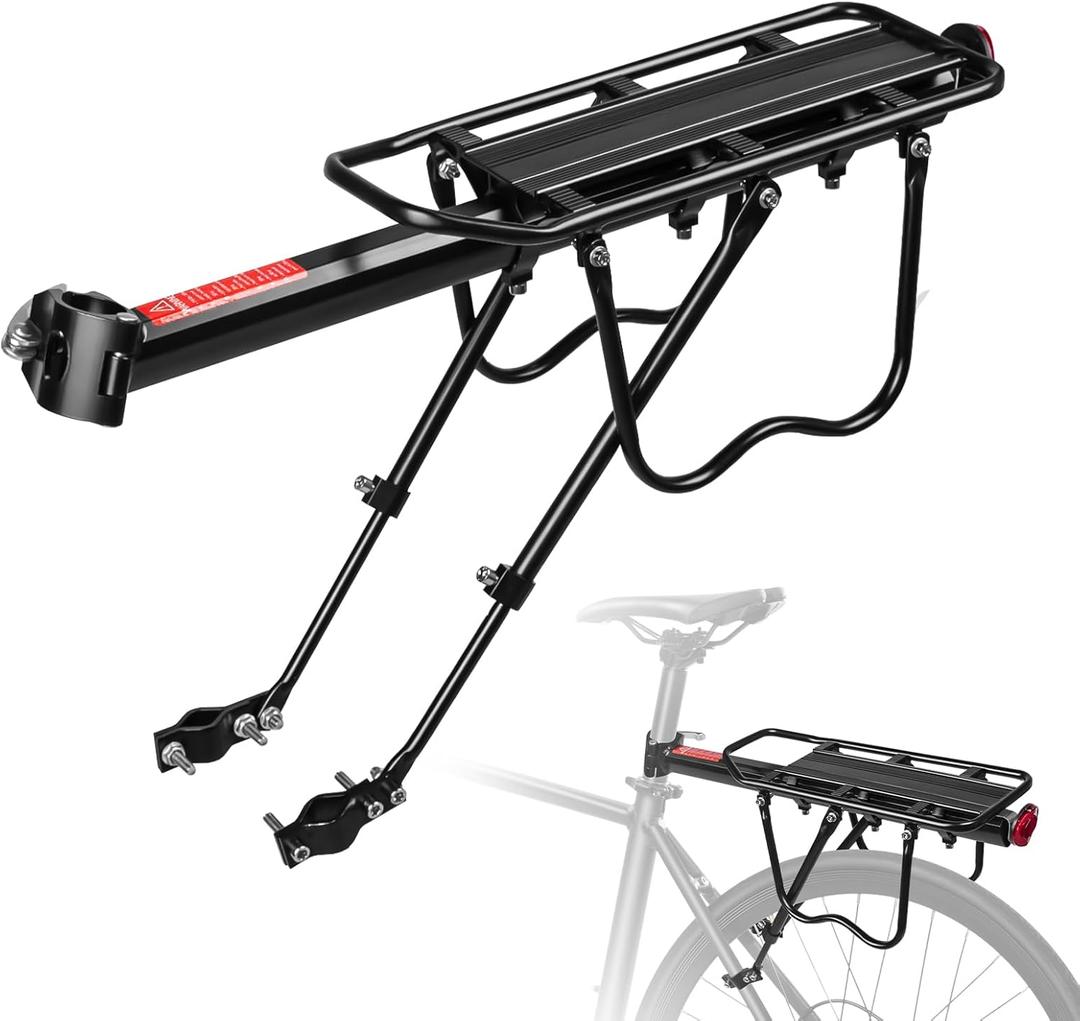 Donext Bike Rack - 110 lbs Rear Cargo Rack Universal for 22-28" Bicycles, Quick Release with Bungee Cord | Bicycle Rear Rack/Bike Cargo Carrier (Black)