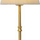 Cordless Table Lamp Portable, 3 Light Colors & Brightness Adjustable , 5400mAh Battery Operated Rechargeable, Wireless Lamp for Kitchen Counter Bedroom Living Room, LED Vintage Lamp (Gold Brass) (1 Pack)