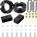 3" Front and 2" Rear Leveling lift kit fit for Toyota Tundra 2007-2021 2WD 2X2 4WD 4X4, 6061 T6 Front Strut Spacers Lift Blocks With Extended U-Bolts