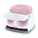 Ingenuity Baby Base 2-in-1 Booster Feeding and Floor Seat with Self-Storing Tray - Peony