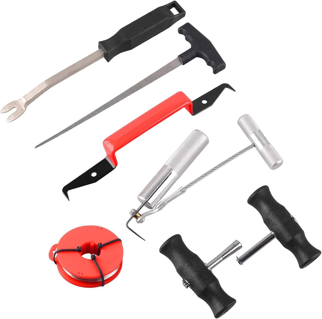 7pc Classic Vintage Car Molded Windshield Remover Windscreen Removal Tool Kit Set