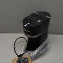 Mini Single Serve Coffee Maker for K Cup and Ground Coffee, Fast Brew One Cup Coffee Machine with Descaling Reminder and Water Window, 6 to 12 oz. Brew Sizes, Black (9.45 Inches)