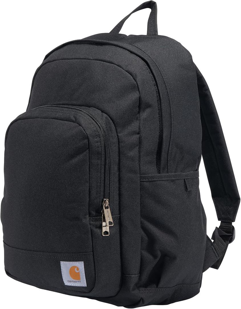 Carhartt 25L Classic Laptop Backpack, Durable Water-Resistant Pack W/ 15" Laptop Sleeve and Multiple Organizational Compartments, Black