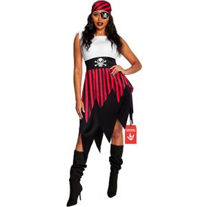 Morph Pirate Costume Women, Pirate Costume Adults, Womens Halloween Costumes (Large)