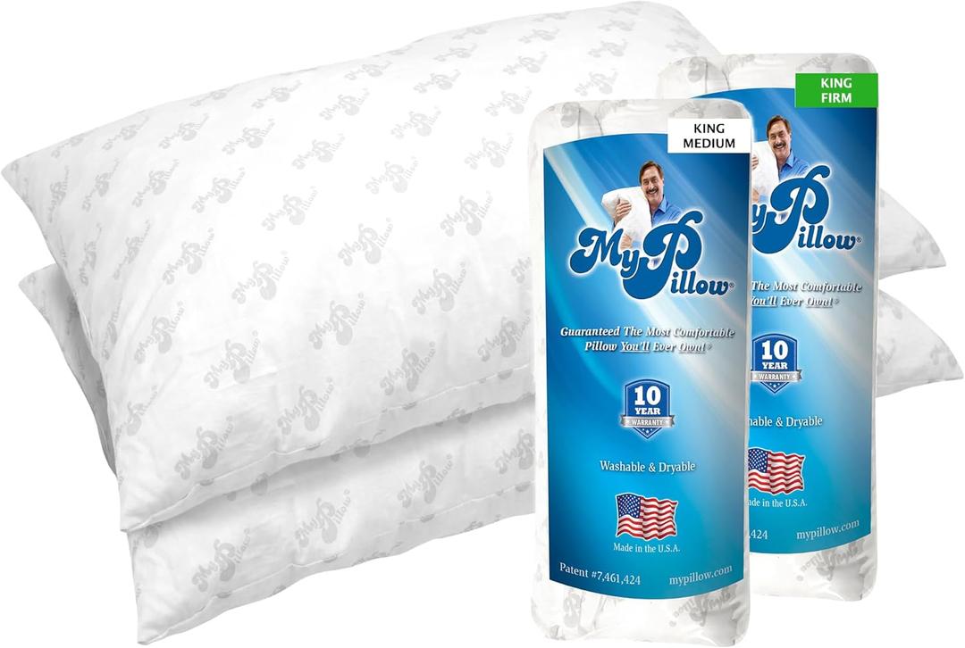 MyPillow Bedding Bed Pillows for Sleeping King Size, Set of 2, for Back, Stomach or Side Sleepers Classic Pillow [King, Combo]
