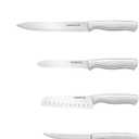 Farberware 15-Piece Kitchen Knife Set, High-Carbon Stainless Steel Blades with Wood Block, Steak Knives, Sharpening Tool & All-Purpose Shears, Razor Sharp, Ergonomic Stainless Steel Handles