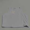 REORIA Butsmooth Women's Sleeveless Halter Neck Double Lined Casual Basic Crop Tank Tops (Large, White)