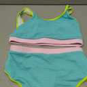 blibean Tween Girls Swimsuits Two Piece Colorblock Bikini Sets with Chest Pad Size 14-16 Years (A Mint Green)