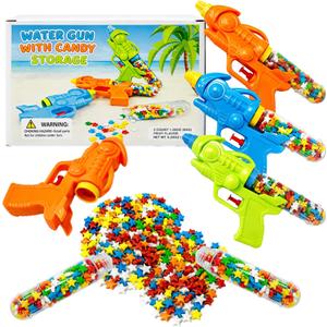 Candy Water Guns for Kids Adult, 3 Pack Water Squirt Gun with Candy Storage
