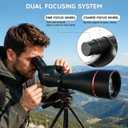 20-60X82 Spotting Scopes with 63in Tripod Phone Adapter | Dual Focusing Spotter Scope with Upgraded Eyepiece BAK4 IPX7 Waterproof Spotting Scope for Bird Watching Target Shooting