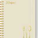 LuBudingJoy Blank Recipe Book to Write in Your Own Recipes. Sprial Hardcover Blank Cookbook, Recipe Journal Hold 130 Recipes(Oat)