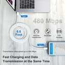 5 x Latest Version Car Carplay Charger Cord for iPhone 16 /16 Pro / 16 Plus / 16 Pro Max Charging Cable [6FT Long] USB A to USB C C Compatible For IiPad / iPhone 15 Pro Plus Max Charger Cord Replacement