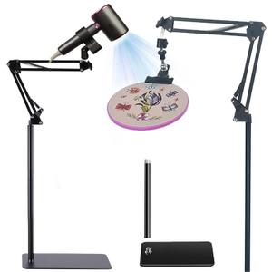 Embroidery Hoop Stand,Rotate Hand Embroidery Stand Embroidery Holder Stand Can Move Freely Hand Embroidery Stand Floor Cross Stitch Stand Suitable for Embroidery Hoop (with Hair Dryer Clamp)