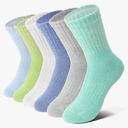 Anlisim Kids Merino Wool Hiking Socks Boys Girls Toddlers Thermal Winter Warm Boot Thick Cushion Gift Socks 6 Pairs Size: 8-12 Years