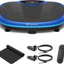 MERACH Vibration Plate Exercise Machine, 4D Whole Body Workout Vibrating Platform for Lymphatic Drainage Weight Loss Muscle Activation, Home Fitness Equipment with Bluetooth Light Pull Cord