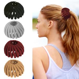 Bird Nest Magic Hair Clip - Expandable Hair Bun Maker Hair Accessories for Women Ponytail Holder Hair Bun Clip for Thin Thick Fine Curly Hair, Plastic Hair Barrettes Hair Scrunchies Mix A 3 pack