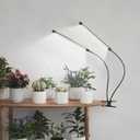GHodec Grow Light,Full Spectrum White 84 LED Clip Plant Lights for Indoor Plants Growing, 4/8/12H Timer & 5 Dimmable Levels (80W)