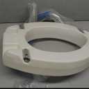 Heavy Duty Elongated Toilet Seat Riser, Easy to Install - 3.5"" Lift - 300 lbs Capacity, Premium Padded Support Handles, White