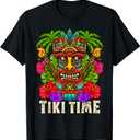 Tiki Hawaii Hawaii Aloha Hula Surf Island Party Gift T-Shirt, L