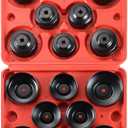 15PCS Oil Filter Cap Wrench Tool | Universal Oil Filter Socket Wrench Set 3/8 inch Drive