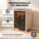Stuffed Animal Storage with Wheels, Toy Chests, 19.7"x11.8"x11.4"