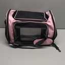 Henkelion Pet Carrier for Small Medium Cats Dogs Puppies up to 15 Lbs, TSA Airline Approved, Soft Sided, Collapsible Travel - Pink (17.0"L x 11.0"W x 11.0"H)