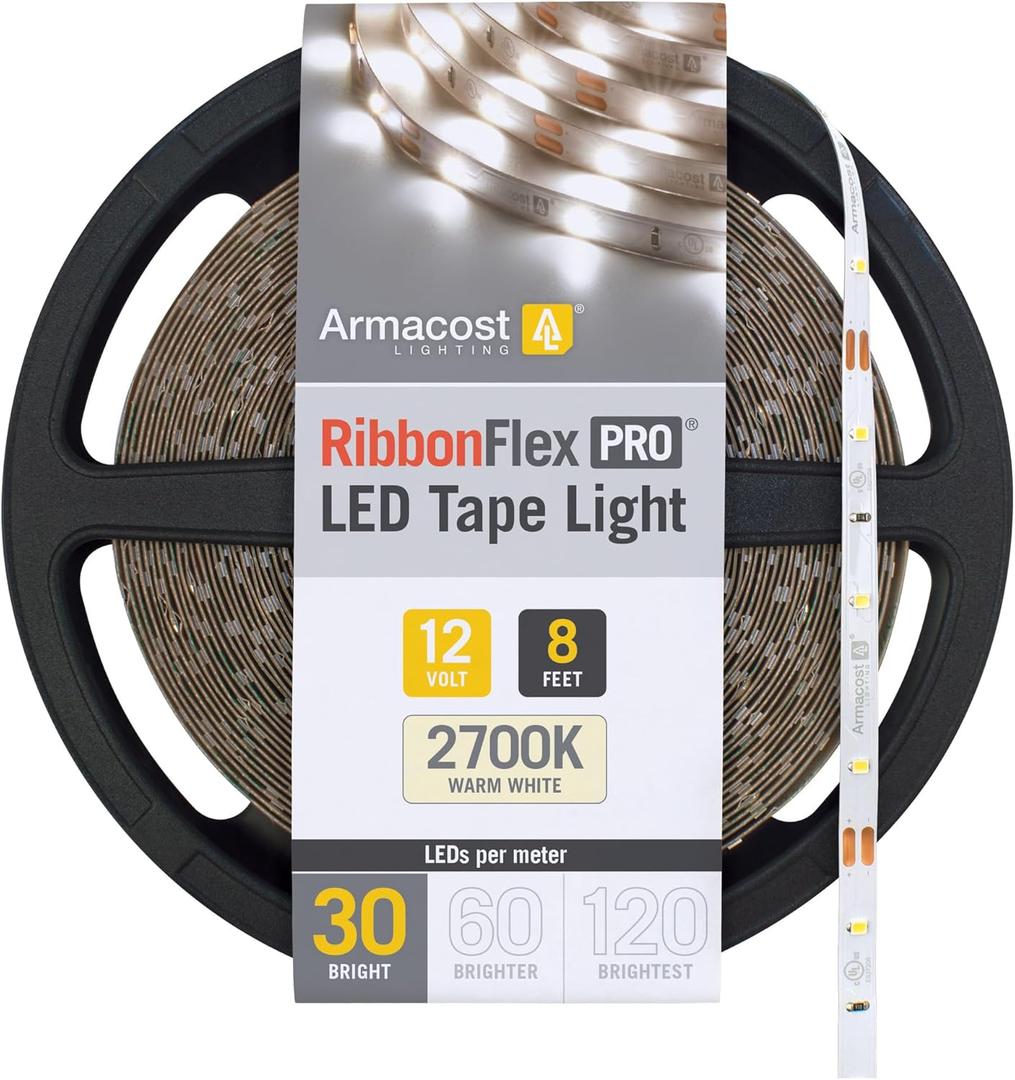 Armacost Lighting Professional LED Strip Light 131210, 8.2 ft, 2700K, 8.2 ft. (2700K Warm White)