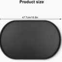 KPWACD Pet Feeding Mat for Dogs and Cats, Silicone Dog Placemat Non-Slip Waterproof Bowl Mats Prevent Food and Water Overflow, High-Lips Puppy Dish Tray Mat Suitable for Large Medium Small Pets, Black