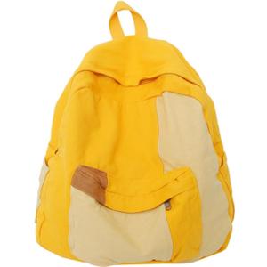 Vintage Canvas Backpack for Women Men Grunge Hippie Boho Patchwork Backpack College Book Bag Travel Casual Daypack (One Size,Yellow)