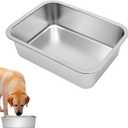 Kichwit 1.8 Gallons Large Dog Bowl Food Grade Stainless Steel Pan, Dishwasher Safe