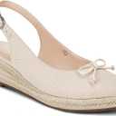 Womens Closed Toe Espadrilles Wedges Shoes Platform Slingback Mid Low Heel Canvas Bow Dress Sandals Size 10