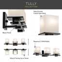 Kichler Tully 5-Light Bathroom Vanity Light, Antique Pewter, 40.25"