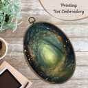 LKETW Vintage Fantasy Forest Oval Wall Art Decor, Rustic Nature Enchanted Forest Oval Canvas Hanging Decor, Mystical Cottagecore Wall Decorations for Home Bedroom Living Room, 8.6x11.4 Inch