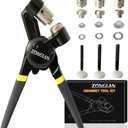 Grommet Tool Kit, Eyelet Tool Multi-Purpose Handheld Manual Hole Punch Rivet Press Plier Crimper 3 Interchangeable Dies with 900 Set 7/32" 5/16" 3/8" Metal Grommets Washers